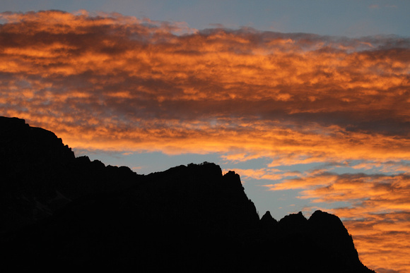 Mountain Sunset Silhouette, Grand Tetons National Park